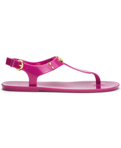 michael kors jelly sandals pink|Michael Kors jelly sandals clear.